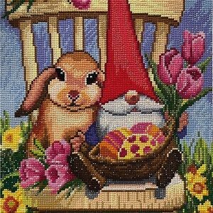 Diamond art bunny & gnome